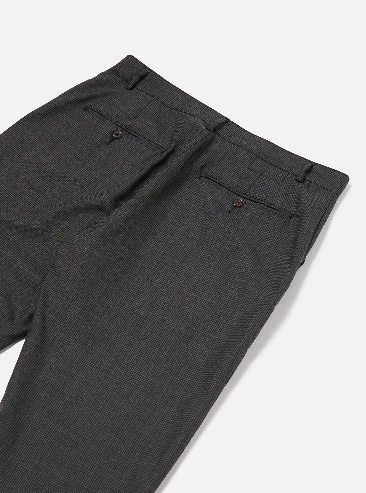 Black Mini Check Military Chino