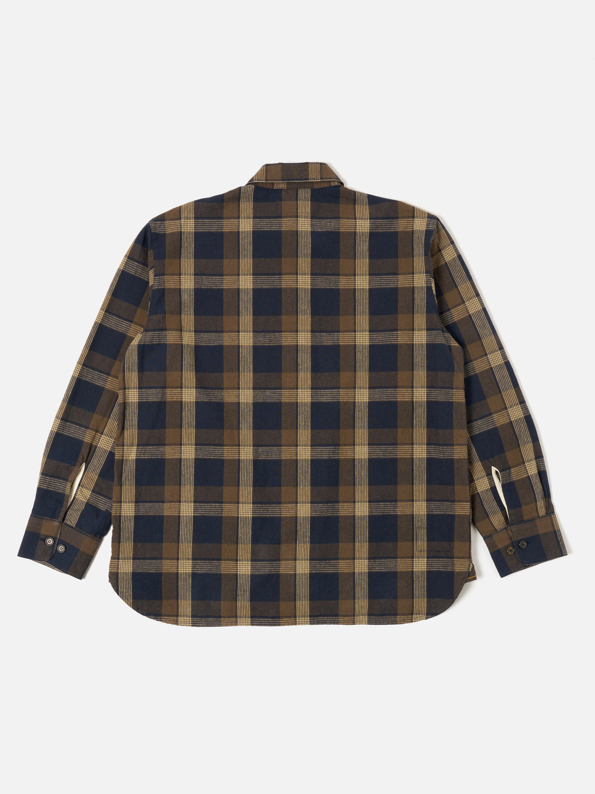 Navy/Brown Lincot Big Check Travail Overshirt