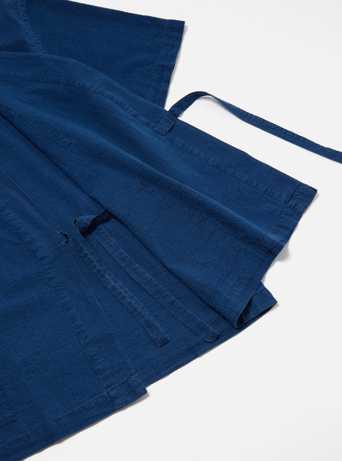 Washed Indigo Seersucker S/S Kyoto Shirt
