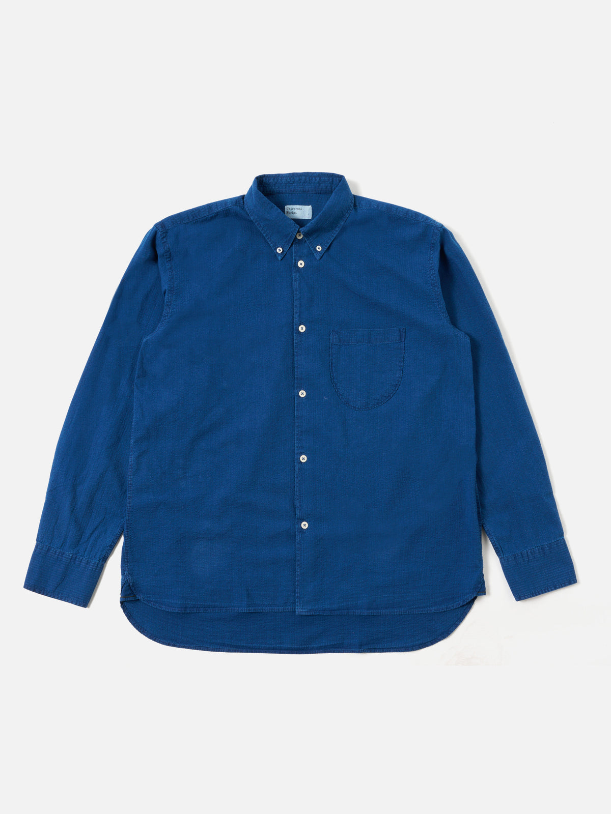 Washed Indigo Seersucker Lazy Day Shirt