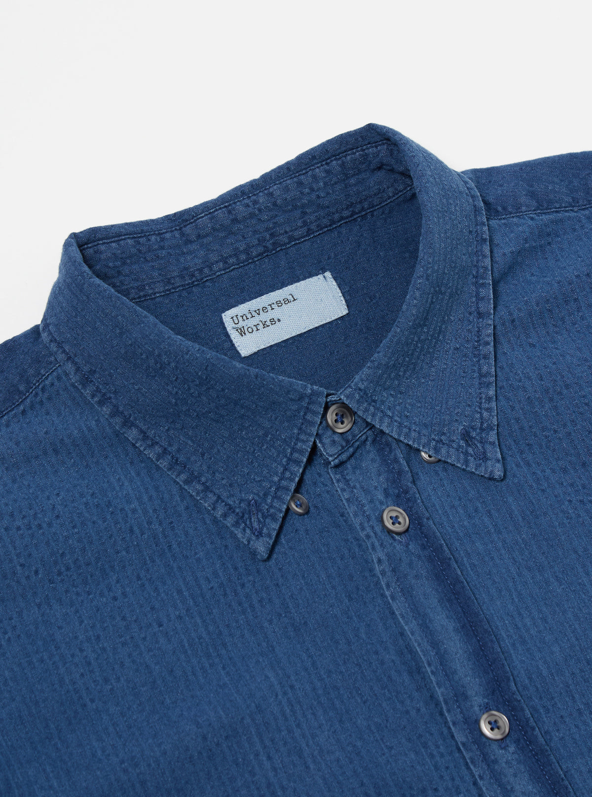 Washed Indigo Seersucker Lazy Day Shirt