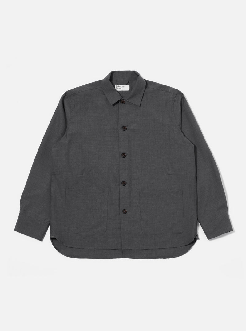 Grey Marl Tropical Suiting Travail Overshirt