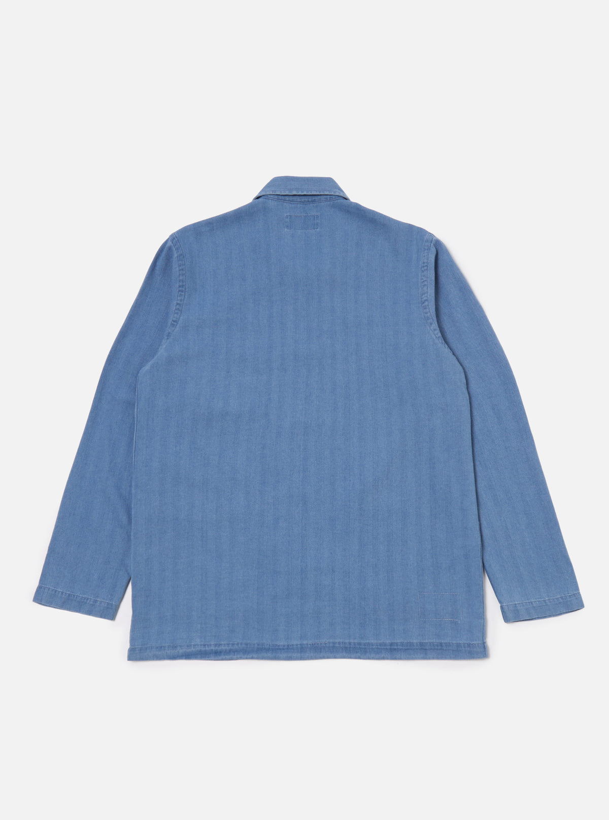 Washed Indigo Herringbone Denim Bakers Overshirt
