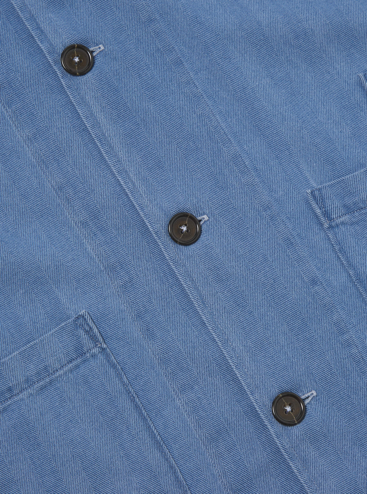 Washed Indigo Herringbone Denim Bakers Overshirt