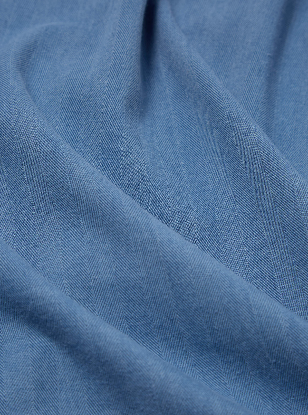 Washed Indigo Herringbone Denim L/S Utility Shirt