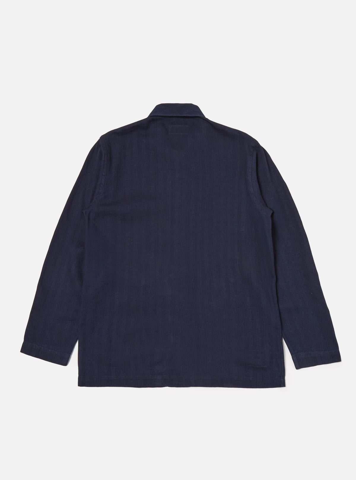 Indigo Herringbone Denim Bakers Overshirt
