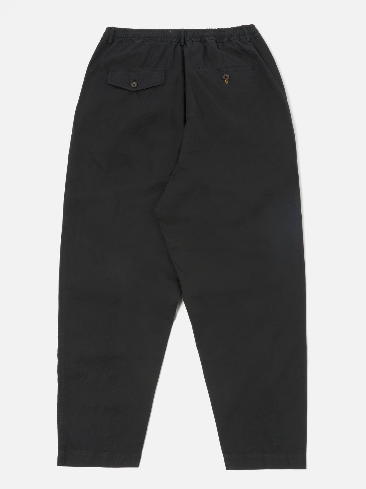 Black Kelly Cotton Pleated Track Pant