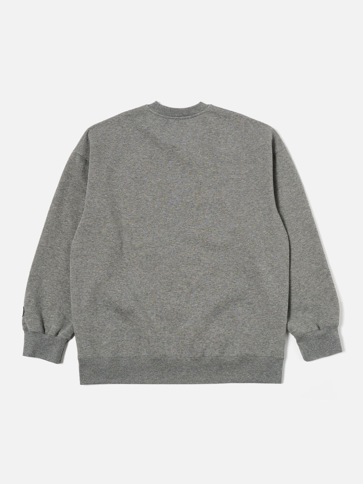 Grey Marl Recycled Cotton Blend Jersey Embroidered Loose Sweatshirt