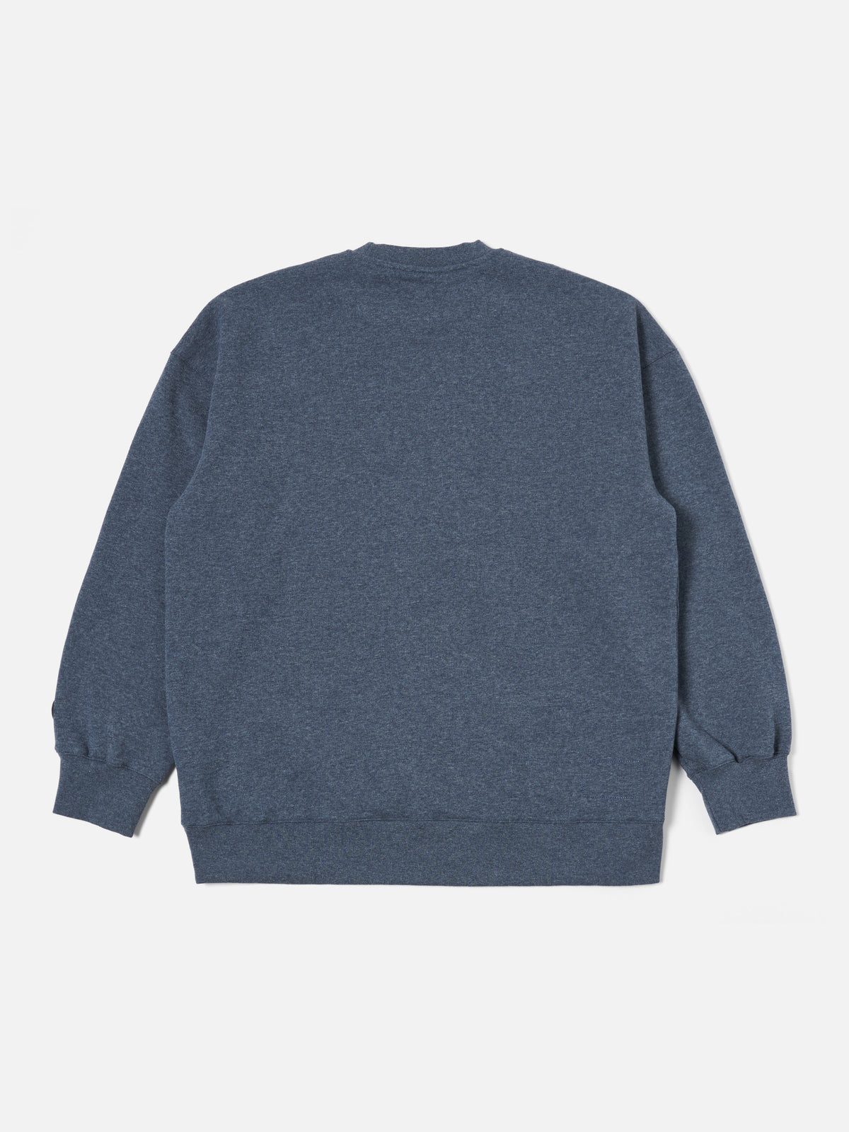 Navy Recycled Cotton Blend Jersey Embroidered Loose Sweatshirt