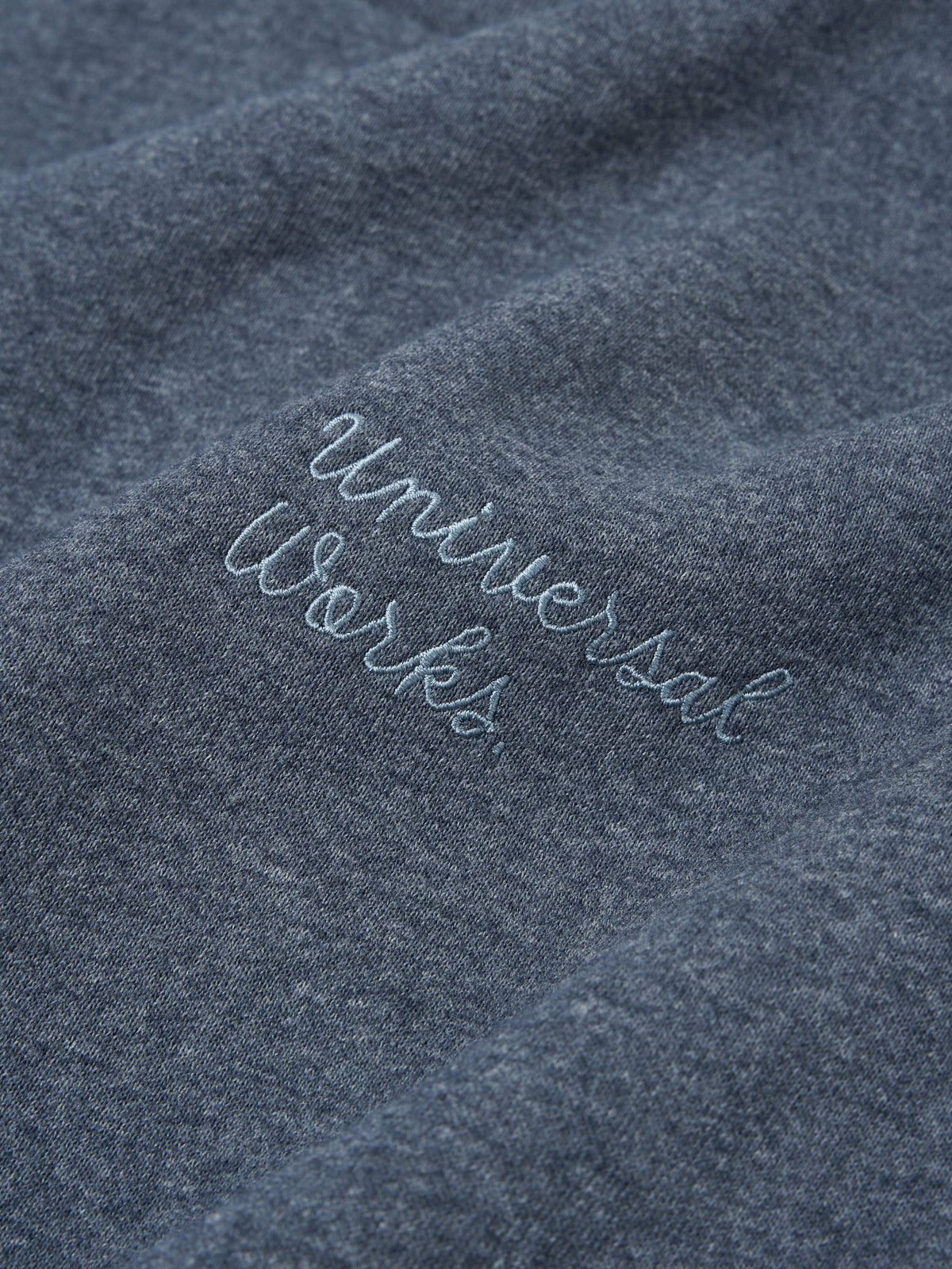 Navy Recycled Cotton Blend Jersey Embroidered Loose Sweatshirt