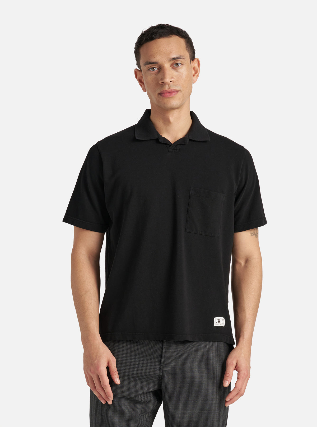 Black Piquet Vacation Polo