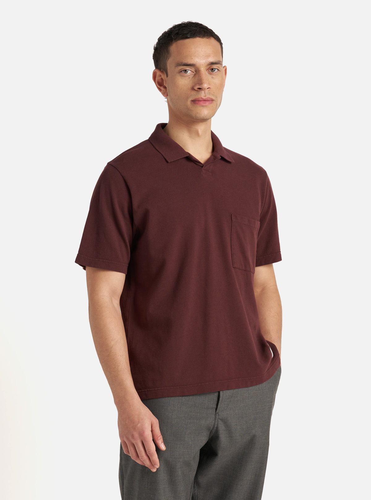 Rich Brown Piquet Vacation Polo