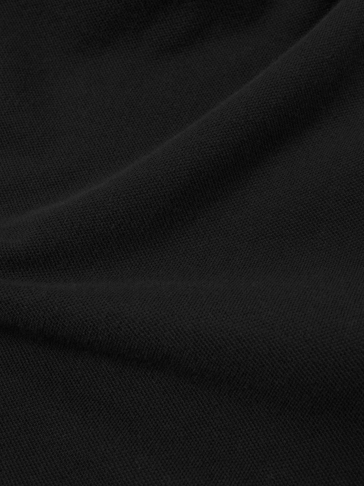 Black Piquet Vacation Polo
