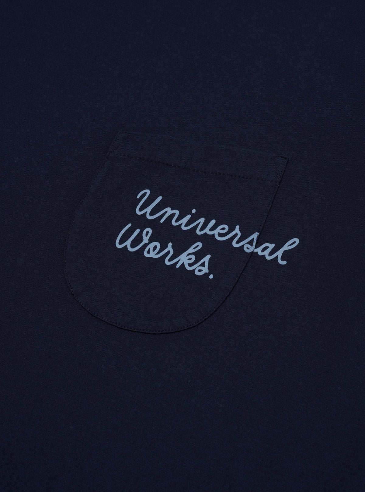 Bright Navy Organic Jersey Print Pocket Tee