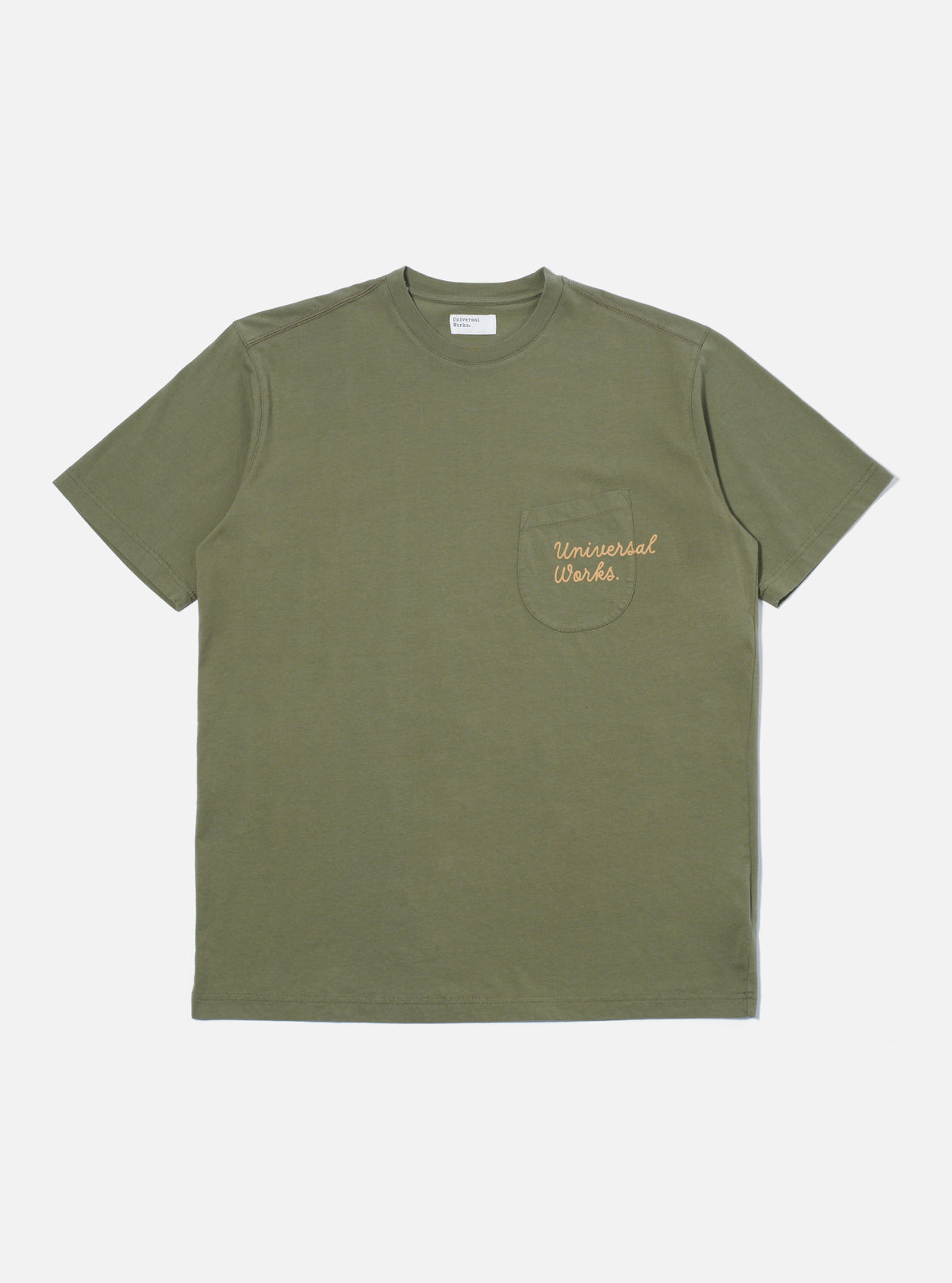Olive Organic Jersey Print Pocket Tee