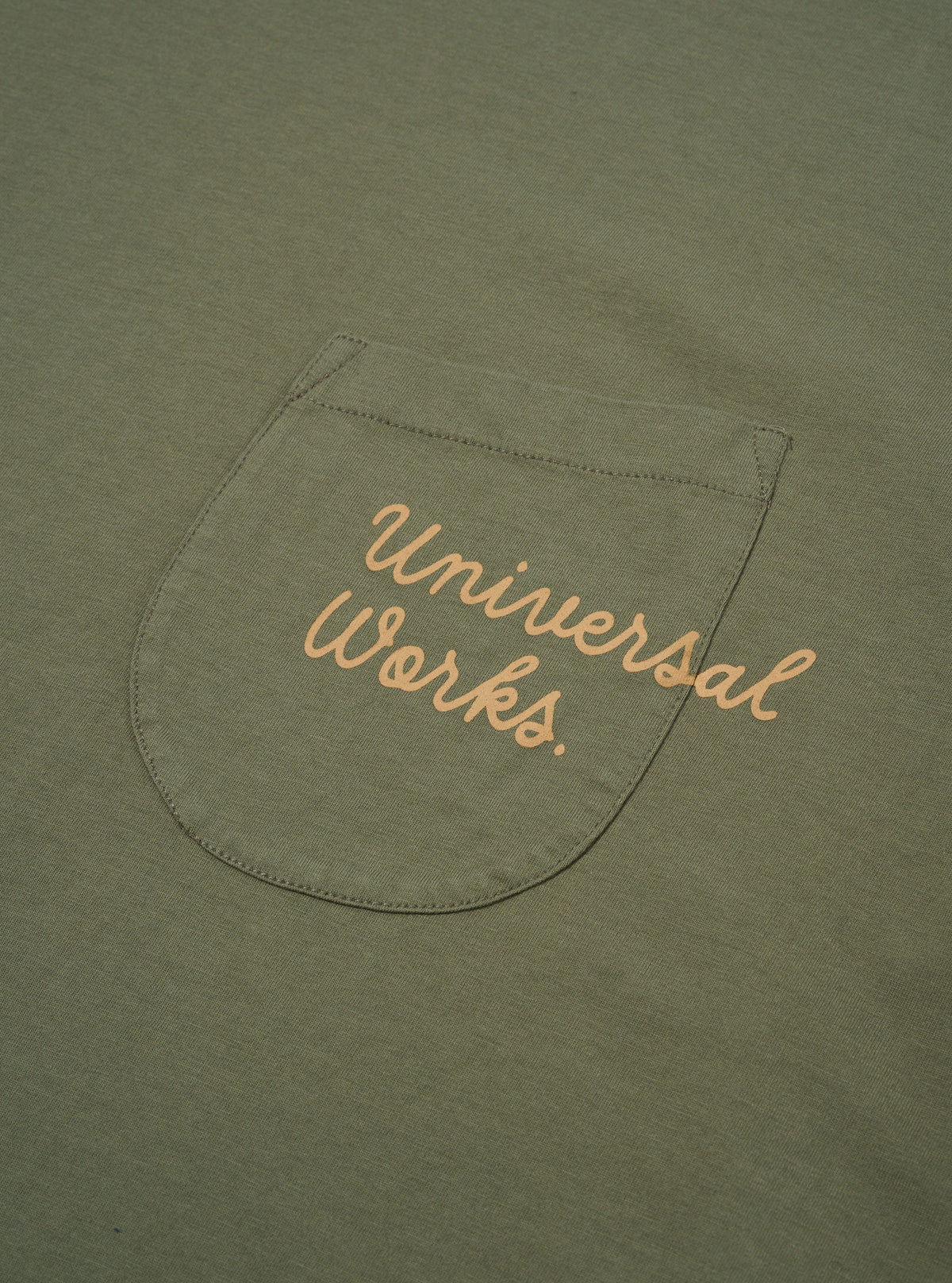 Olive Organic Jersey Print Pocket Tee