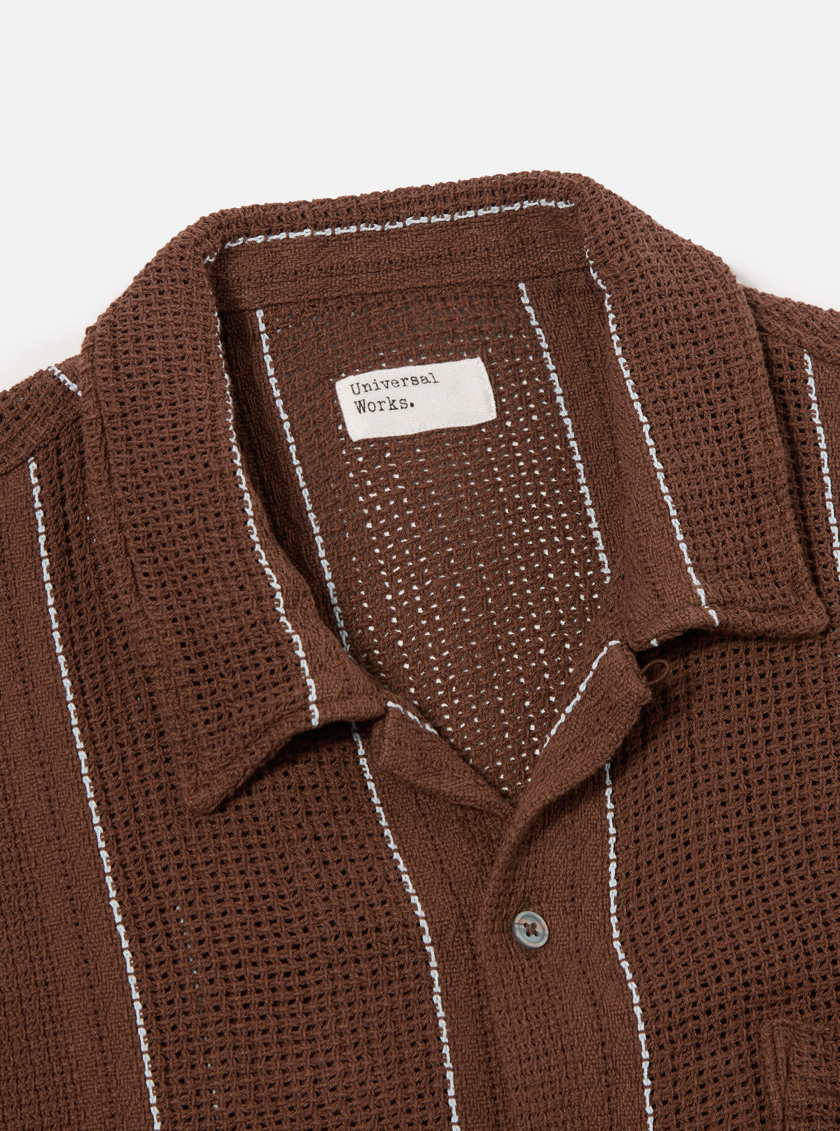 Brown Reef Stripe Cotton Road Shirt