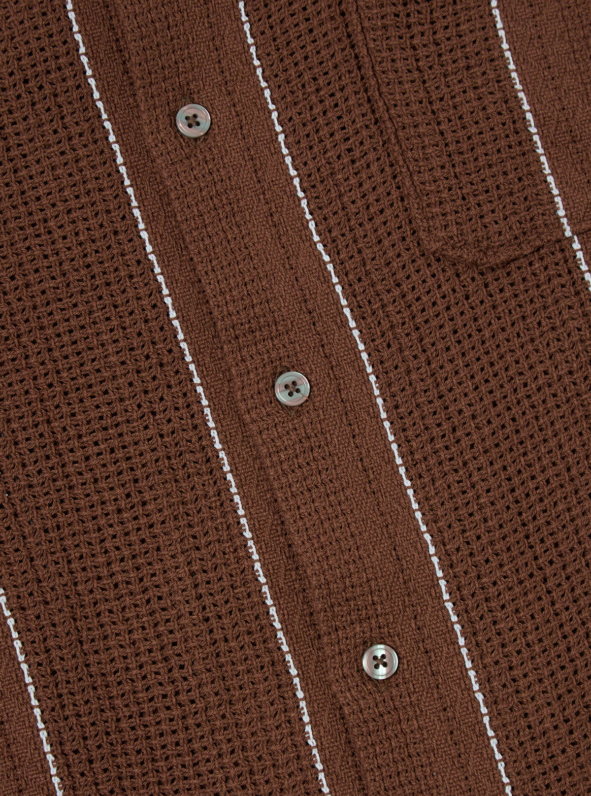 Brown Reef Stripe Cotton Road Shirt