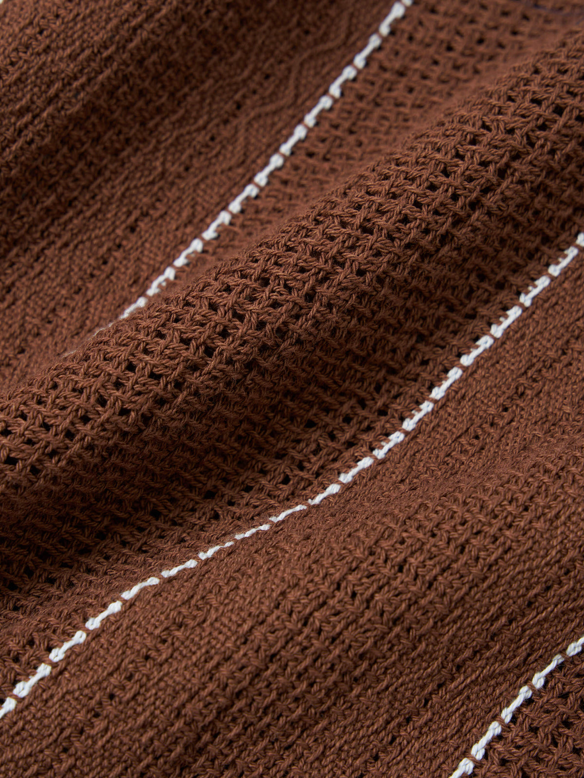 Brown Reef Stripe Cotton Road Shirt