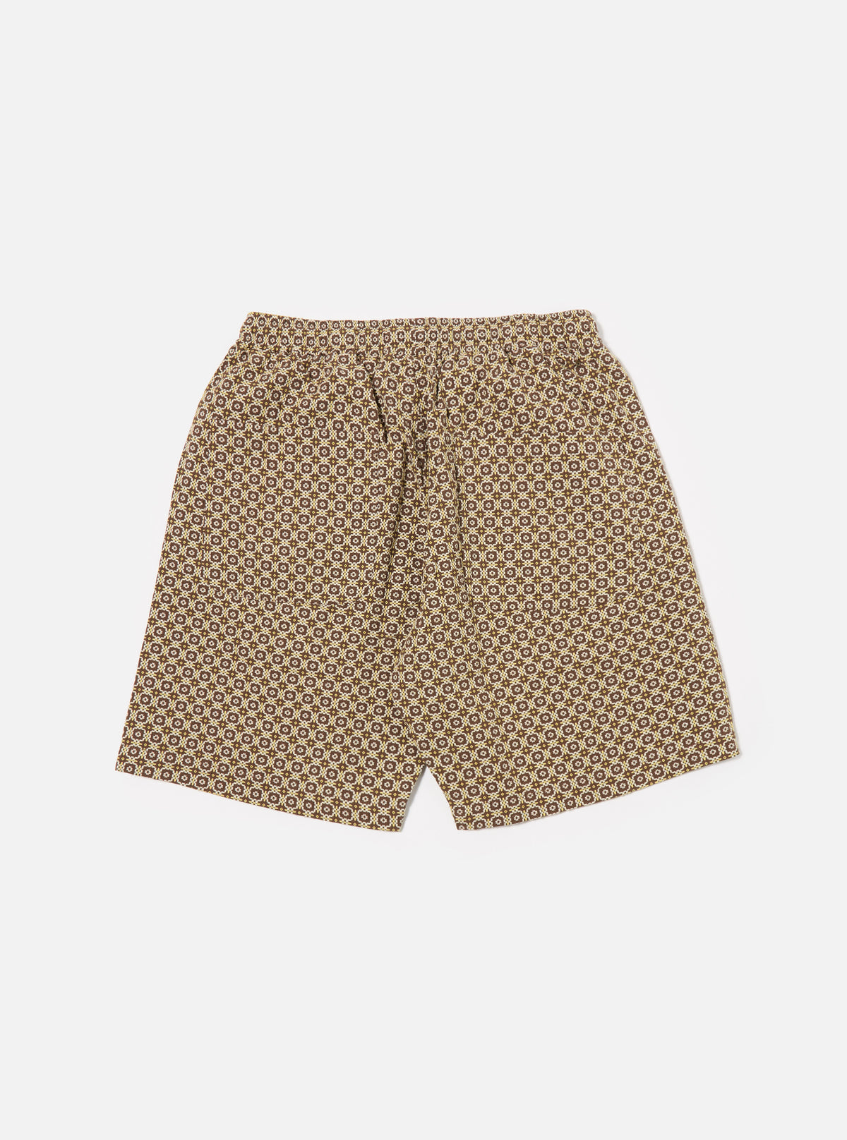 Brown Tile 1 Cotton Simple Short