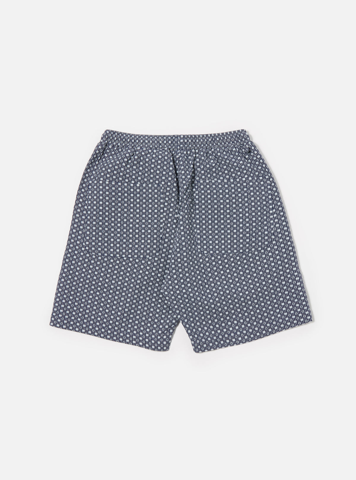 Navy Tile 3 Cotton Simple Short