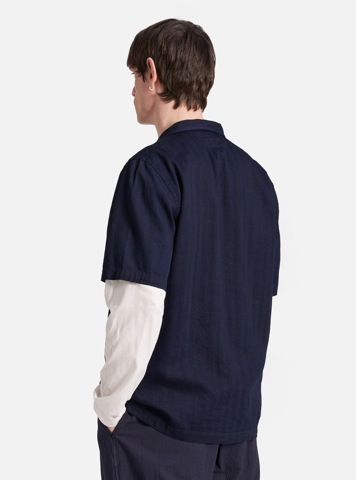 Indigo Herringbone Denim Road Shirt