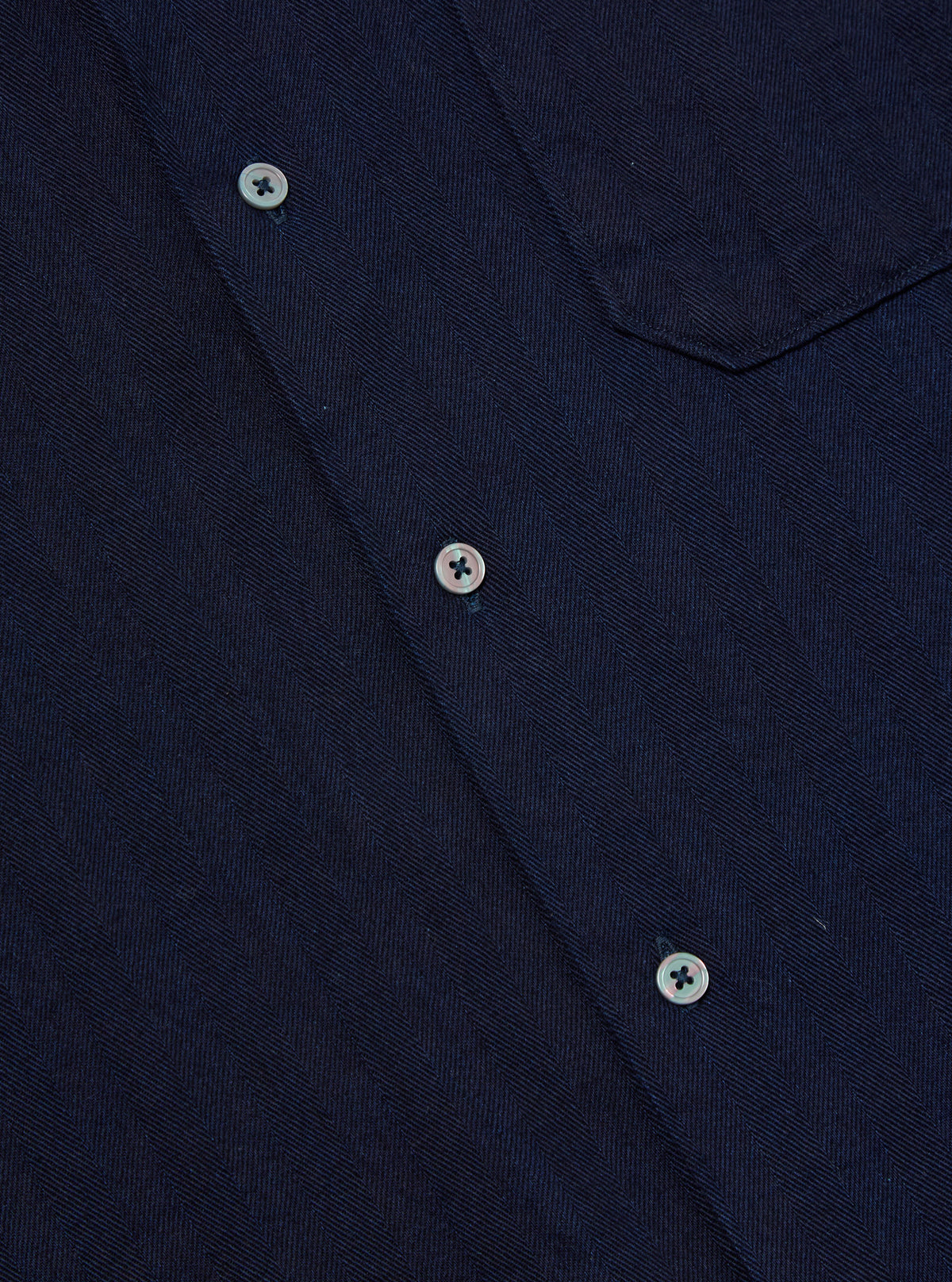 Indigo Herringbone Denim Road Shirt
