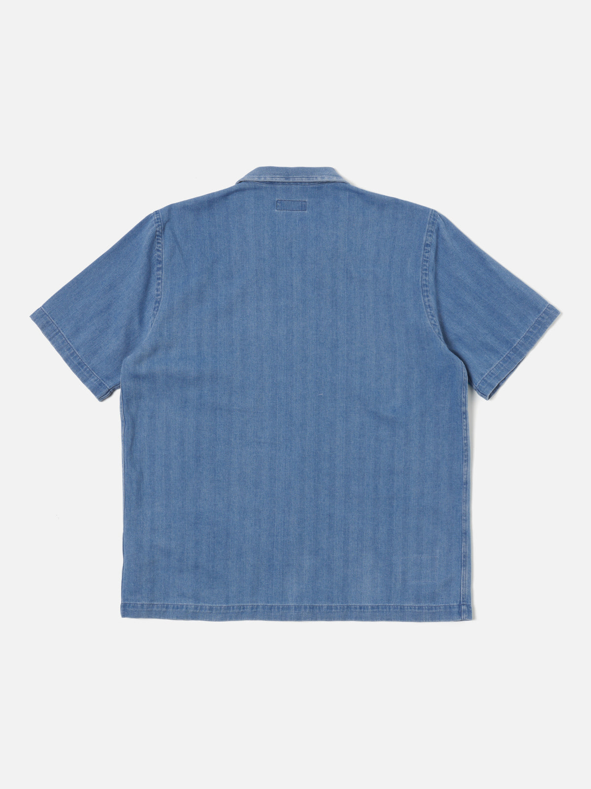 Washed Indigo Herringbone Denim Road Shirt