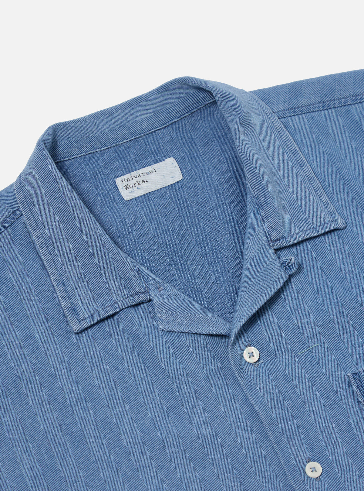 Washed Indigo Herringbone Denim Road Shirt