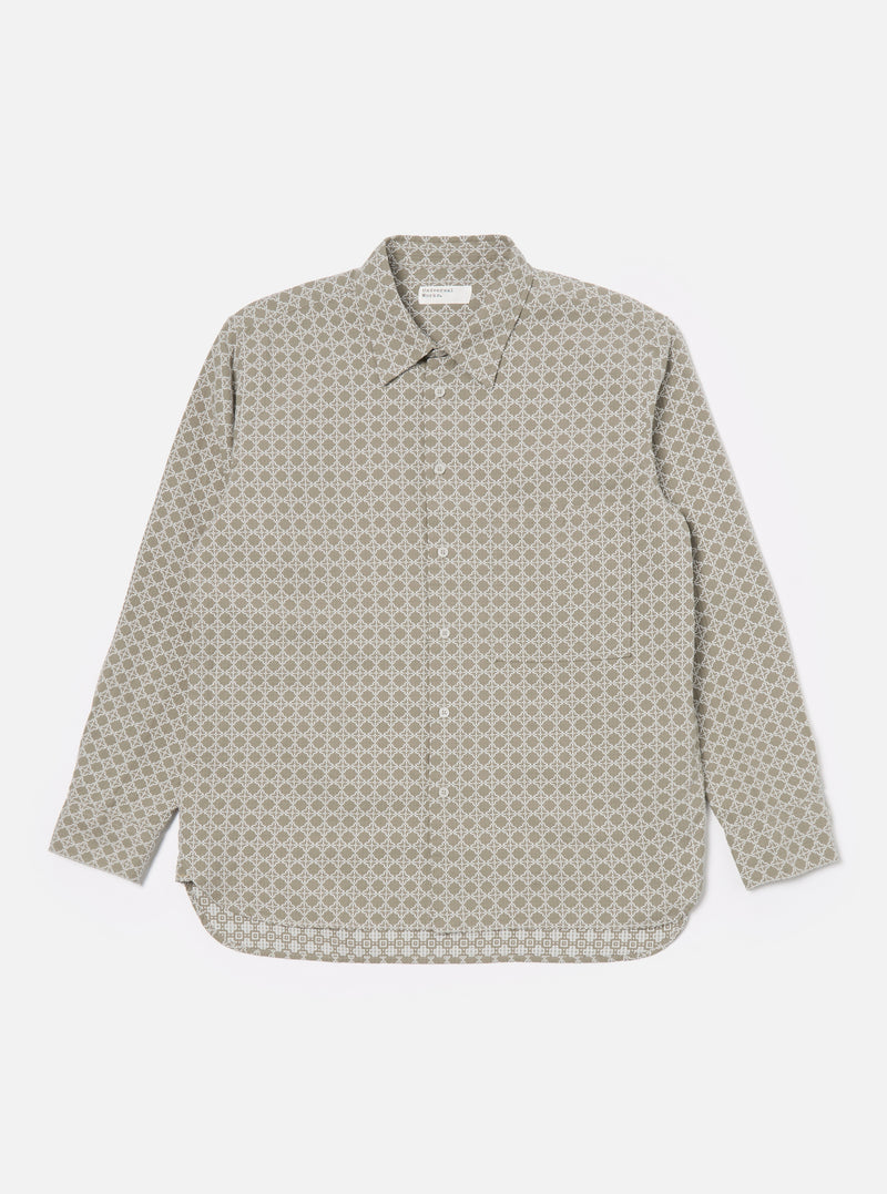 Sand/White Rhodes Cotton Square Pocket Shirt