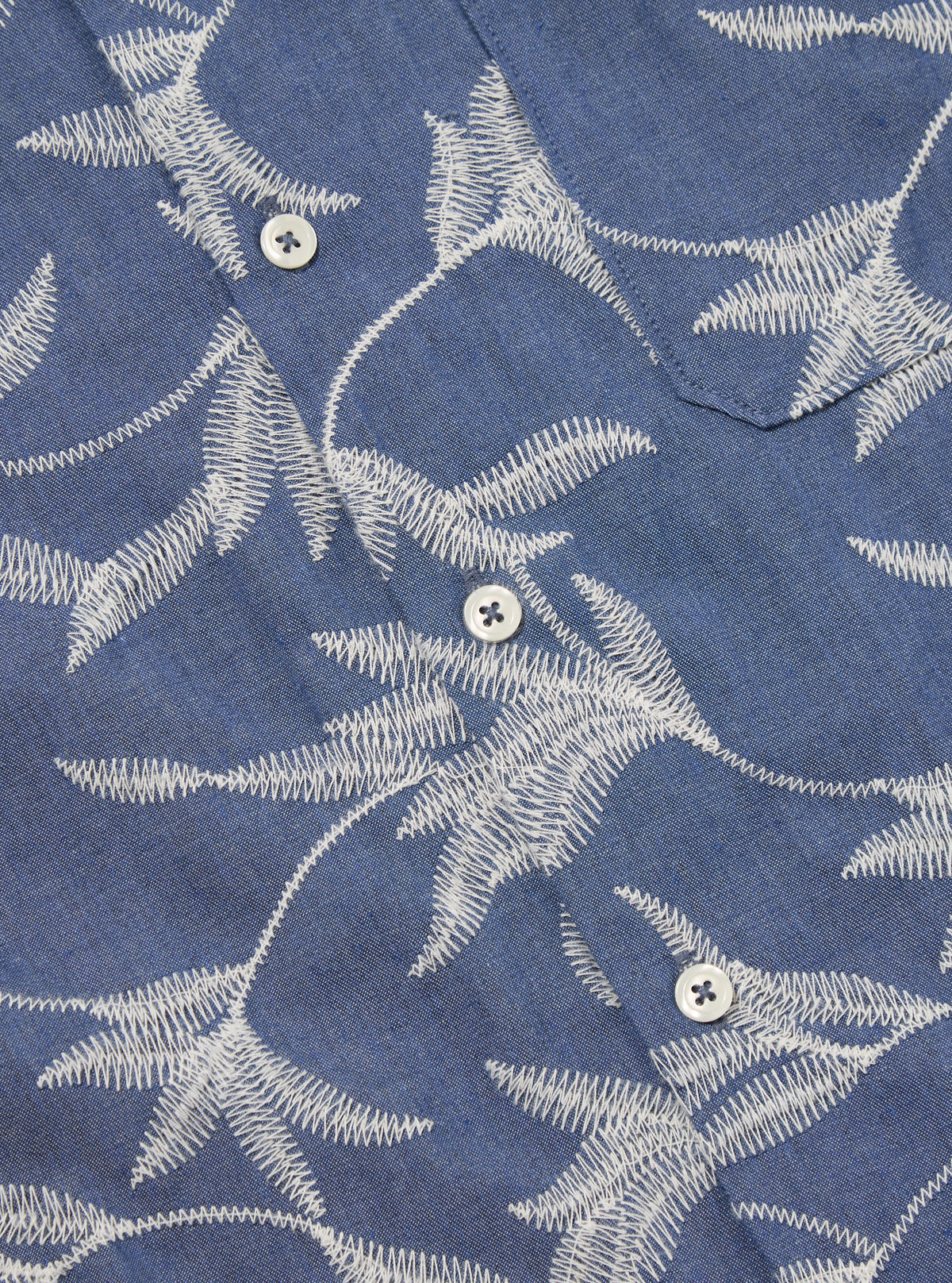 Indigo Summer Jungle Cotton Road Shirt