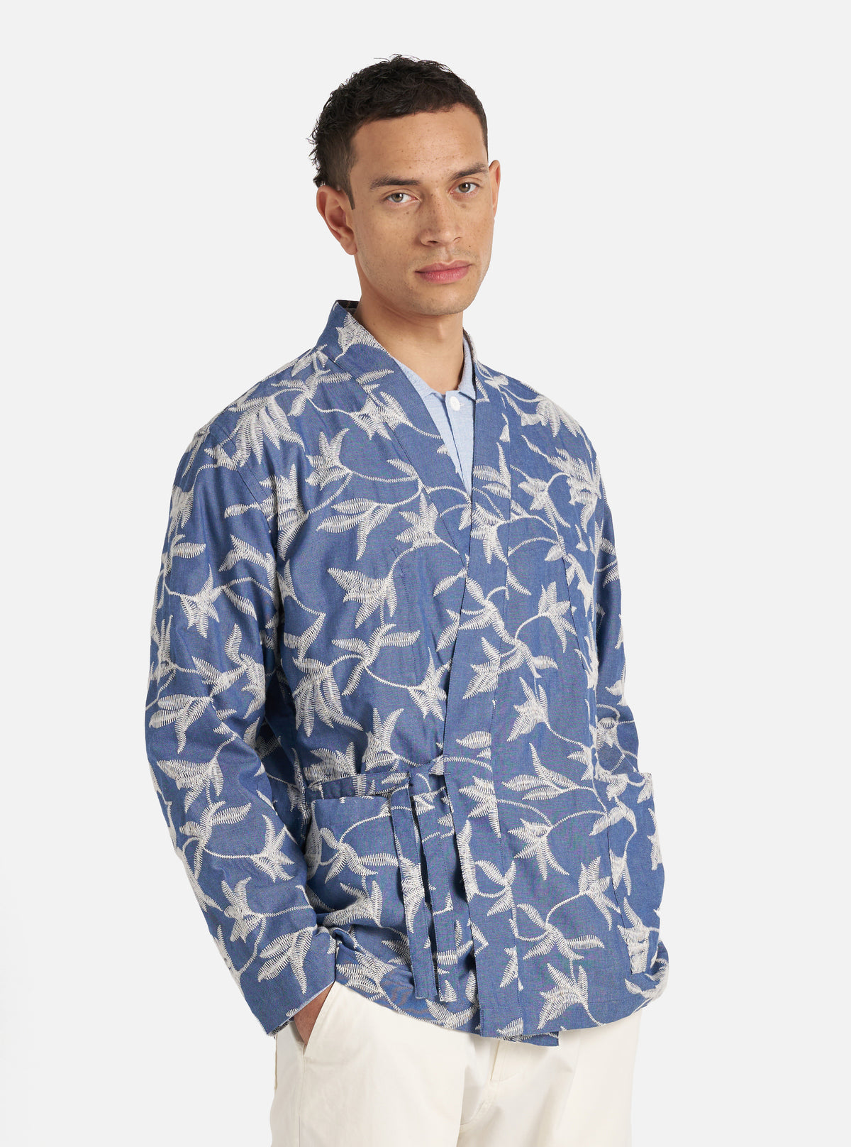 Indigo Summer Jungle Cotton Kyoto Work Jacket