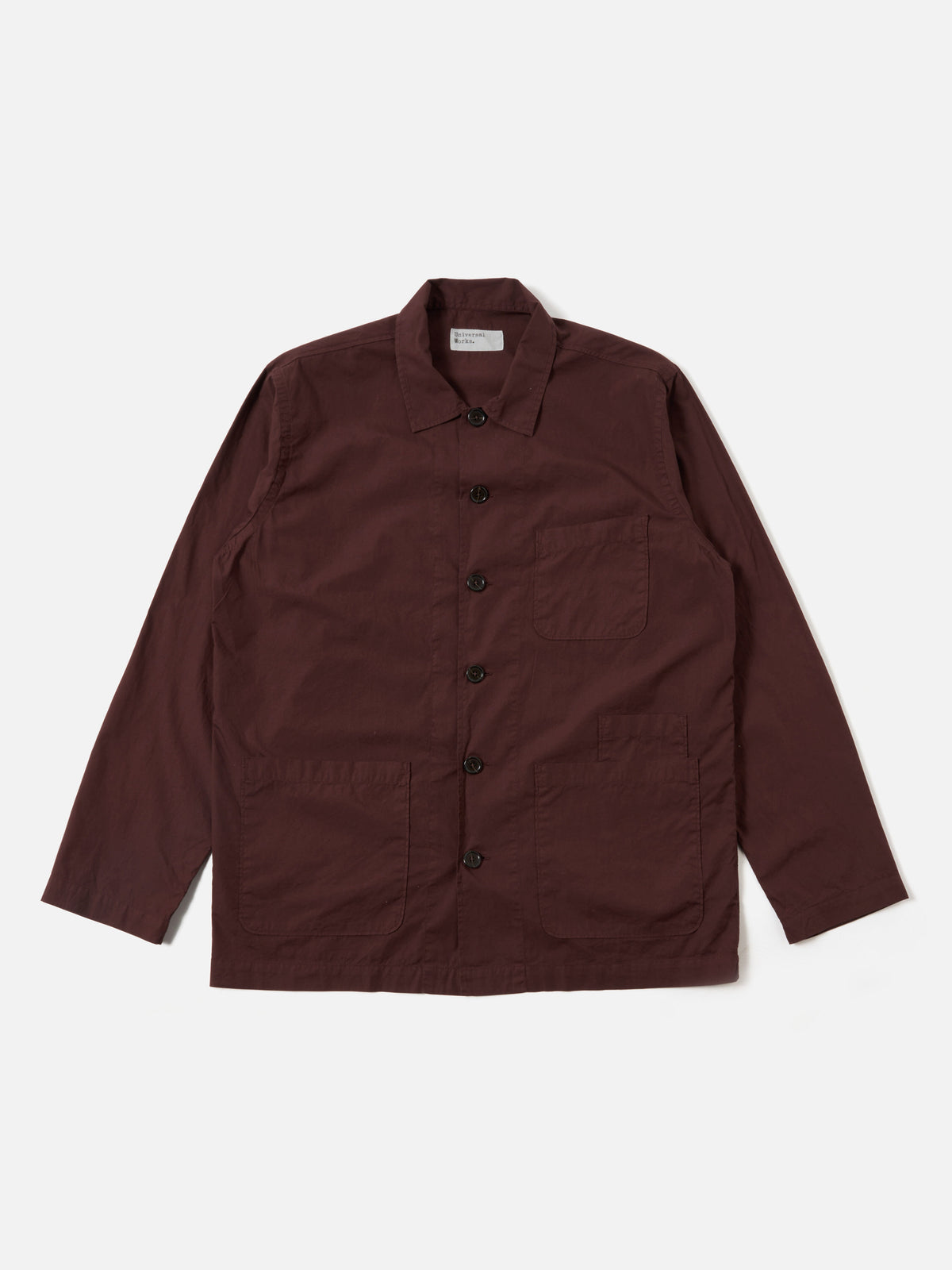 Rich Brown Organic Fine Poplin Bakers Overshirt