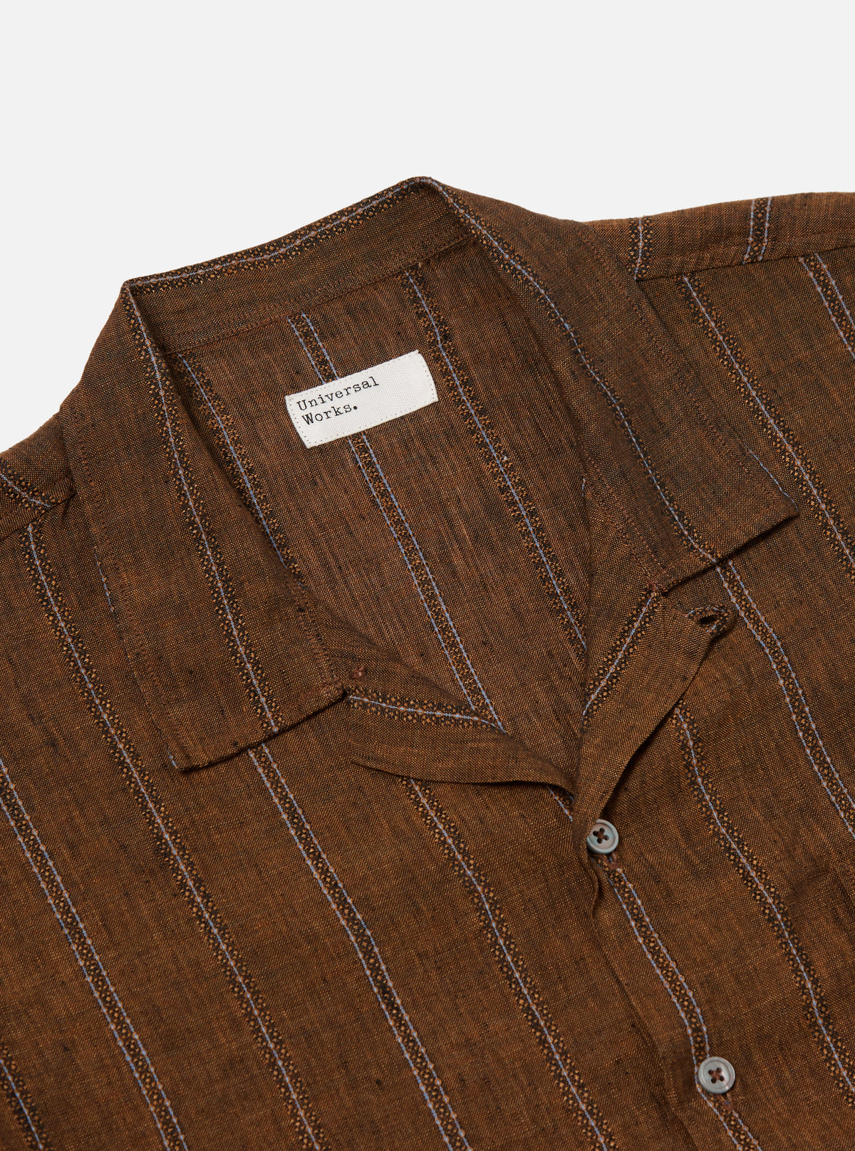 Brown Stripe Linen Road Shirt