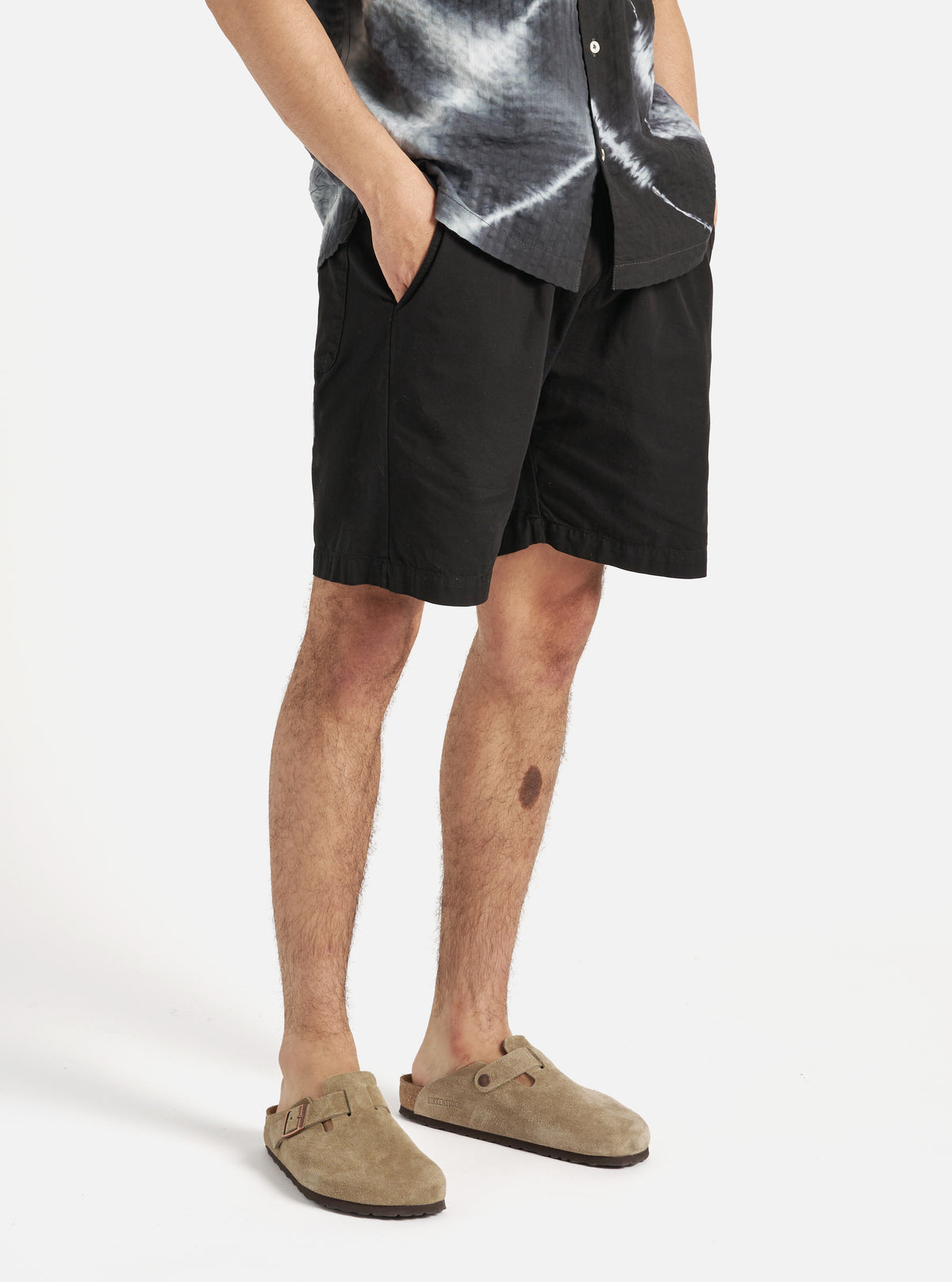 Black Kelly Cotton Simple Short