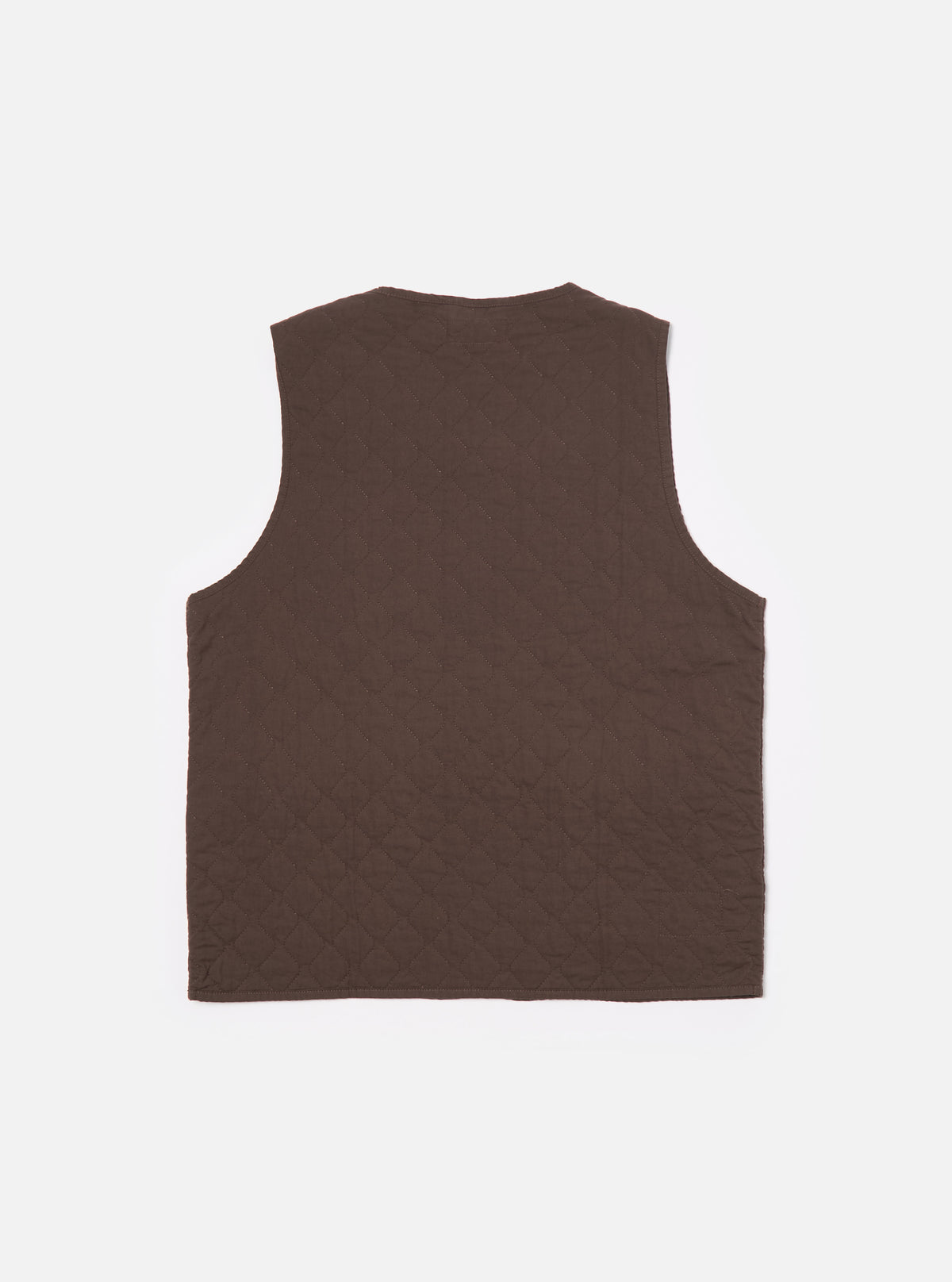 Brown Quilt Cotton 4 Pocket Gilet
