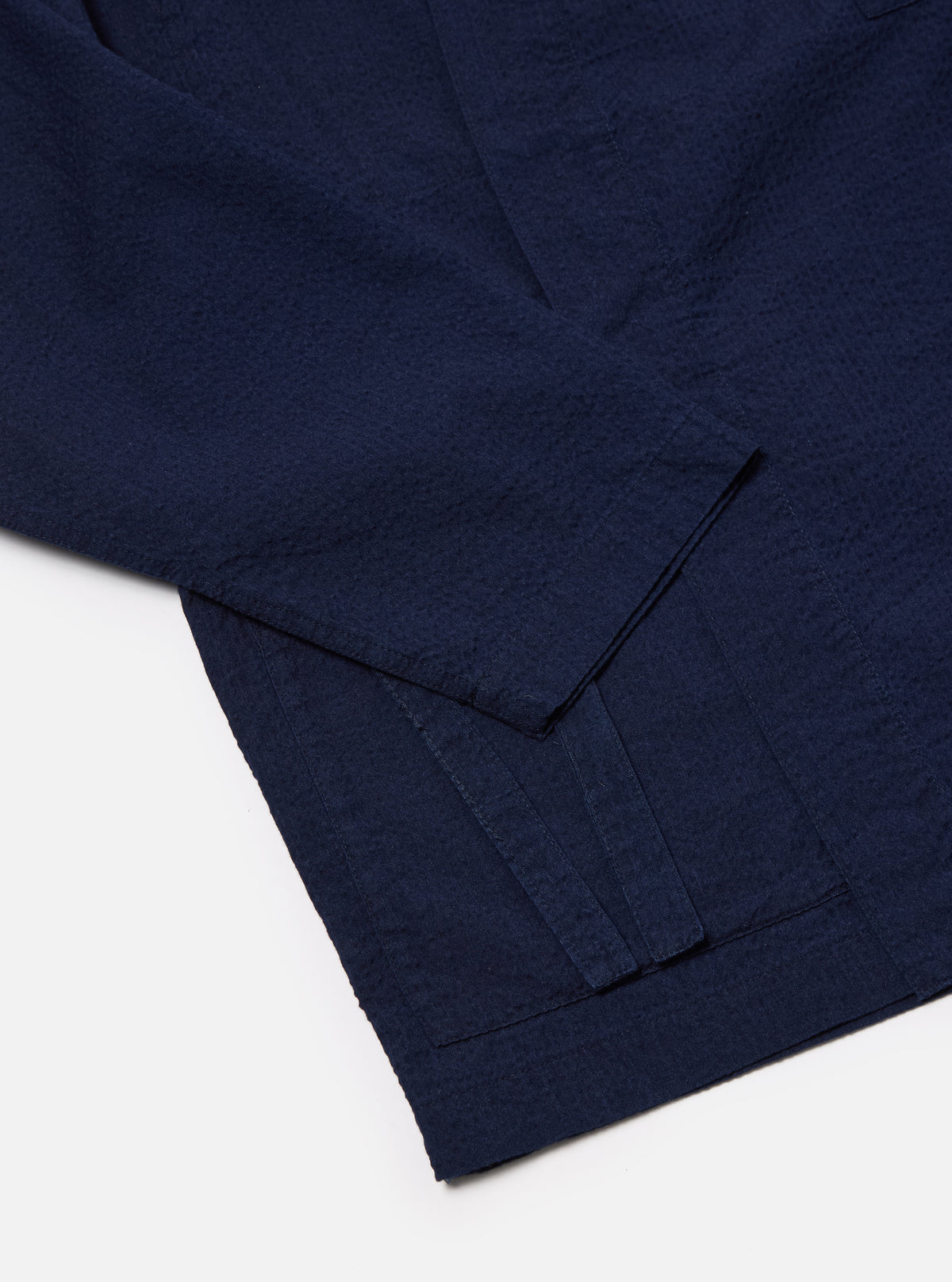 Washed Indigo Seersucker Kyoto Work Jacket