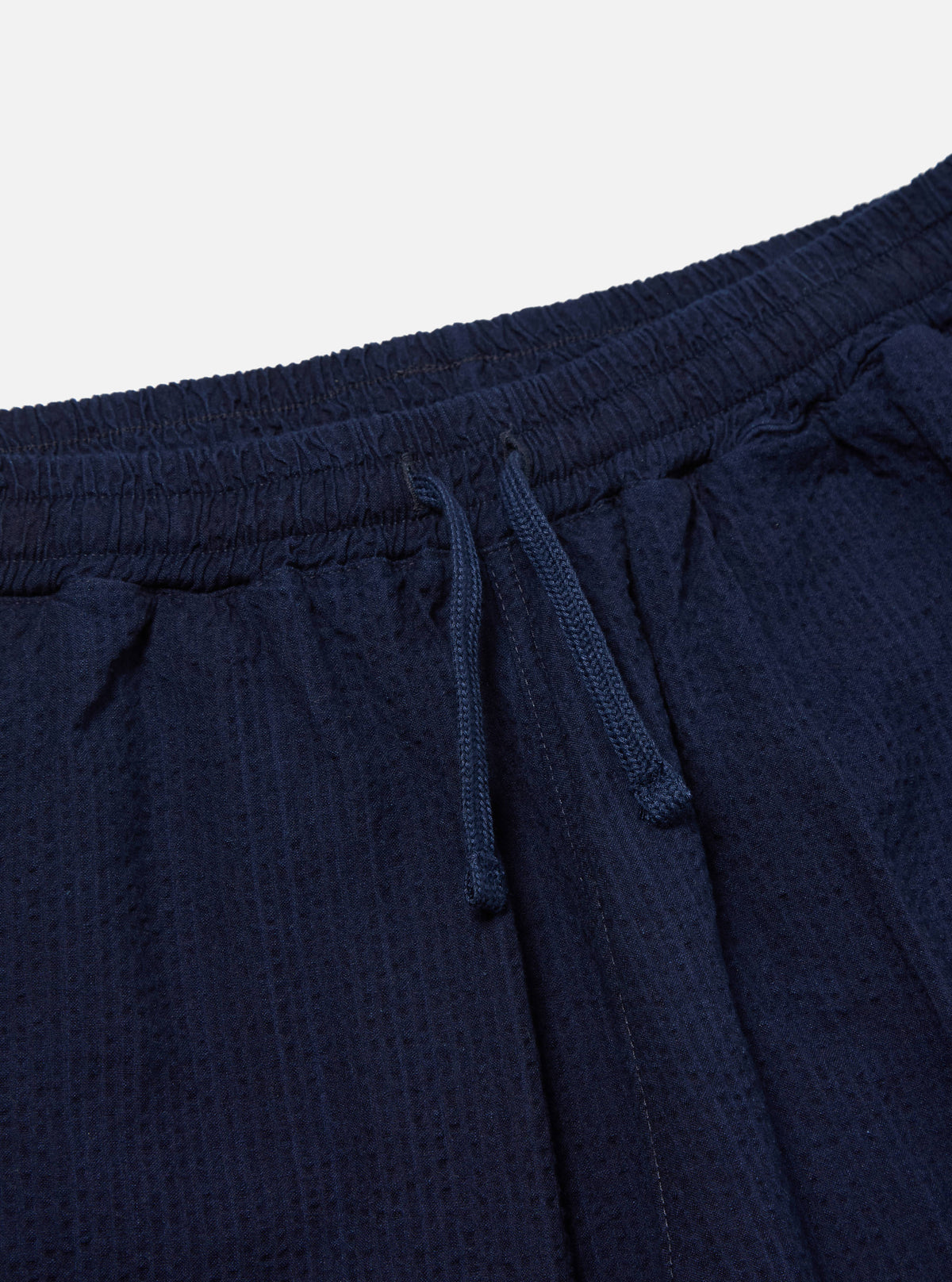 Washed Indigo Seersucker Simple Short