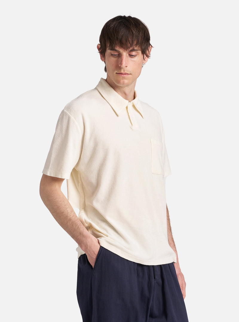 Ecru Light Weight Terry Newlyn Polo
