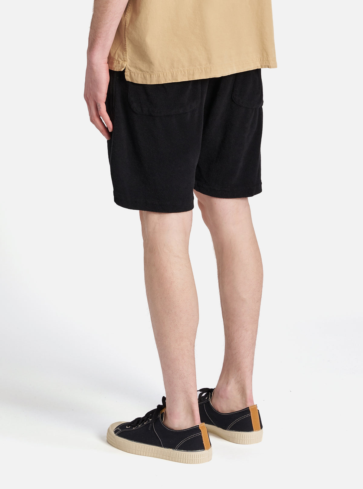 Black Light Weight Terry Simple Short