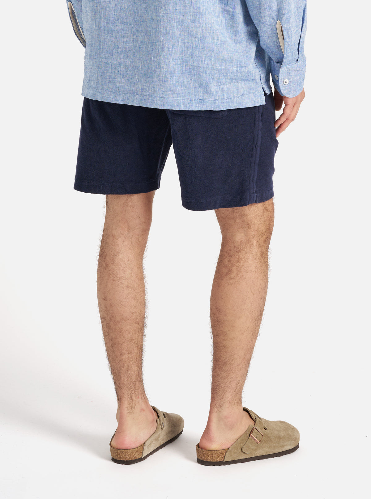 Bright Navy Light Weight Terry Simple Short