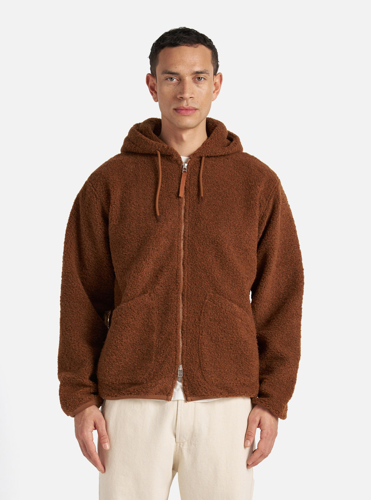 Brown Alvar Fleece Travel Hoodie