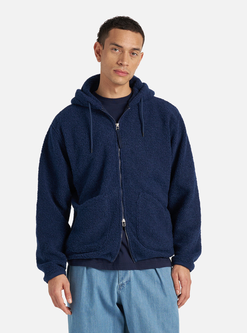 Navy Alvar Fleece Travel Hoodie