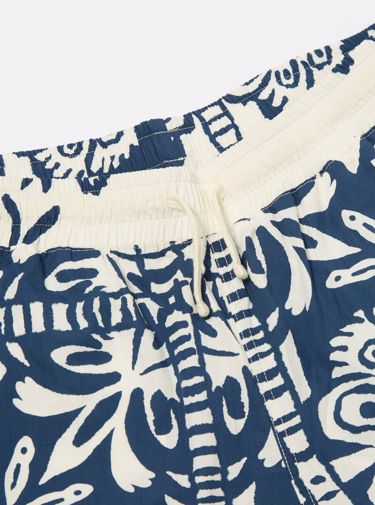 Navy Island Print Cotton Action Short