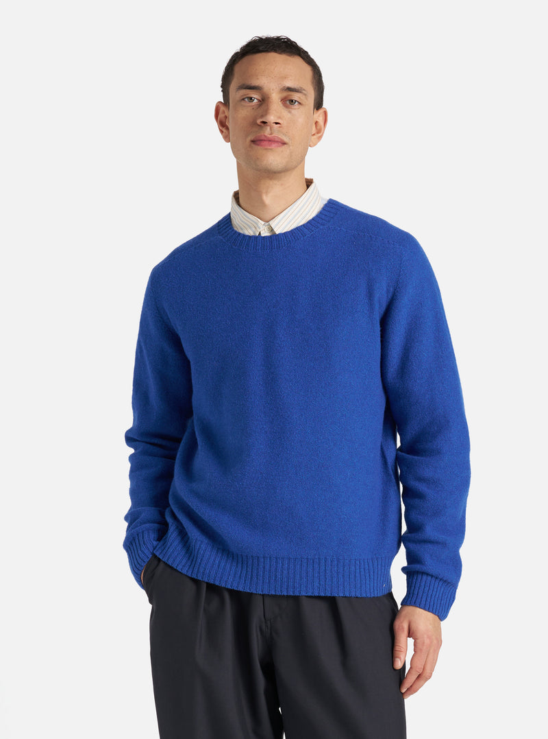 Bold Blue Coast Knit Seamless Crew