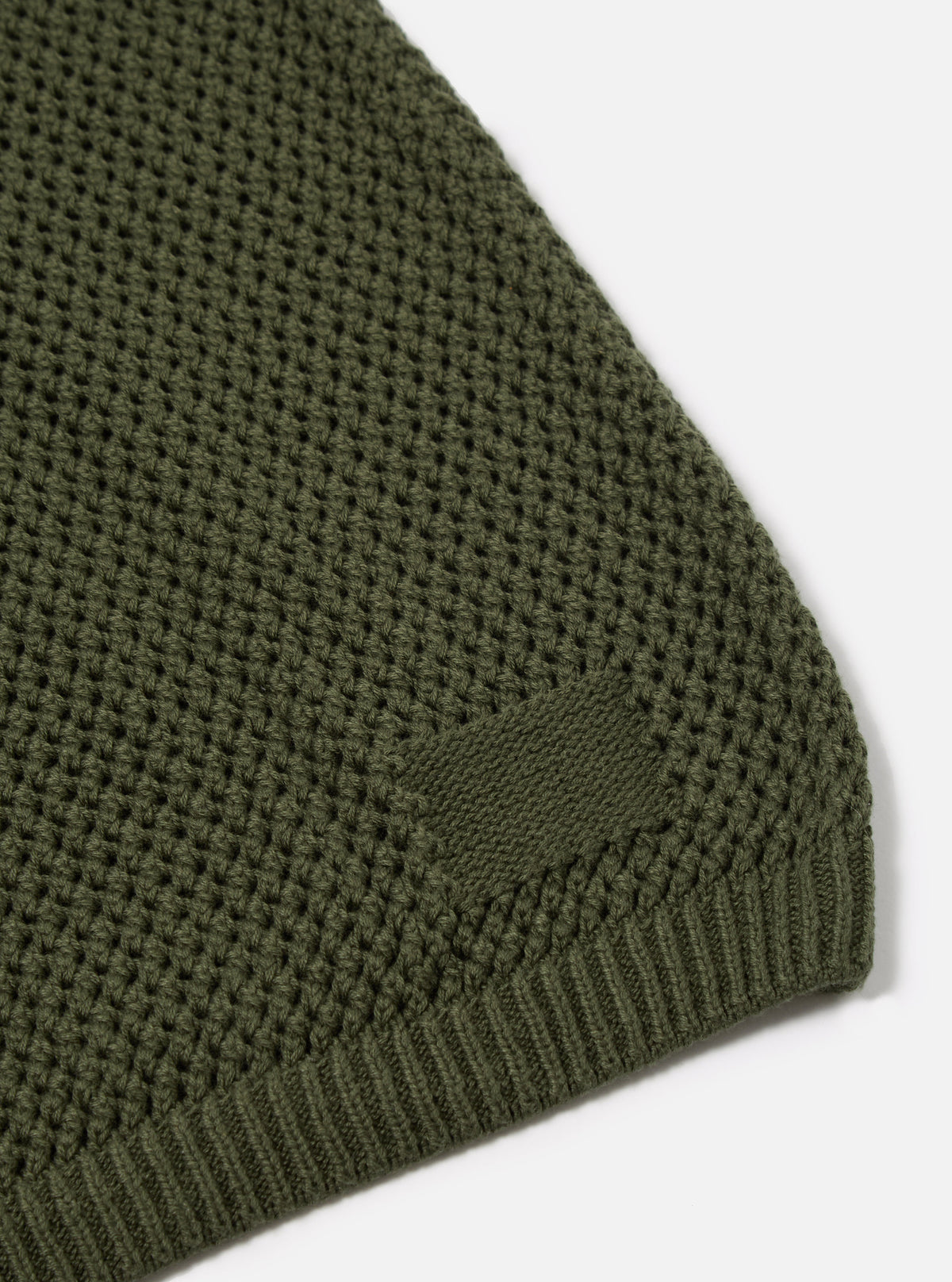 Olive Open Knit S/S Knit Shirt