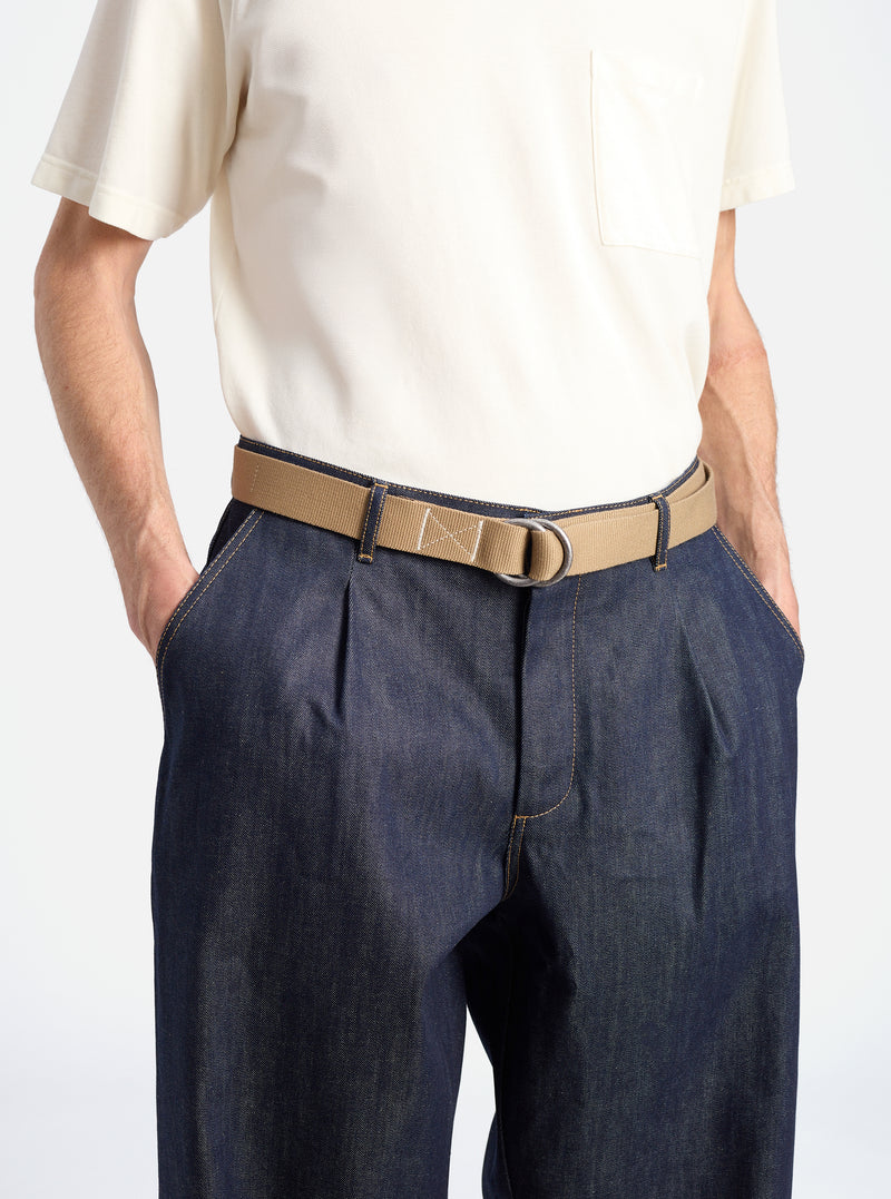 Dark Sand Canvas O Ring Belt
