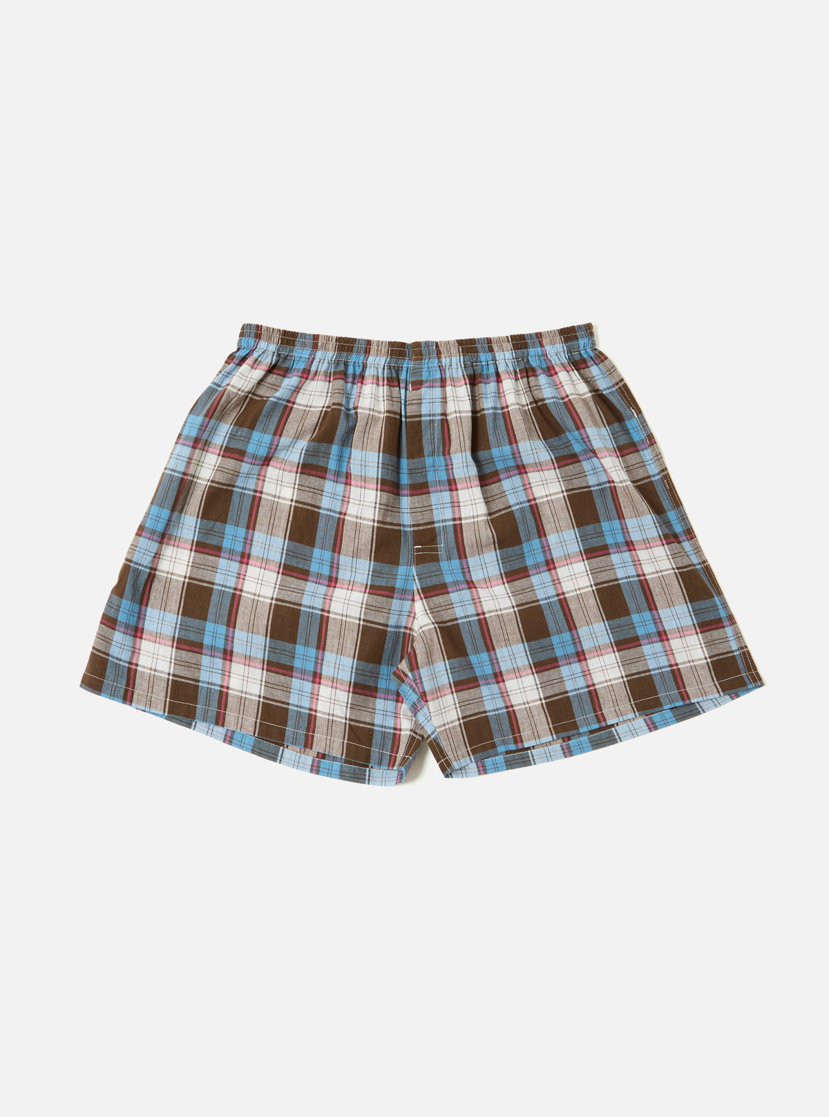 Blue/Brown Check 3 Boxer Short