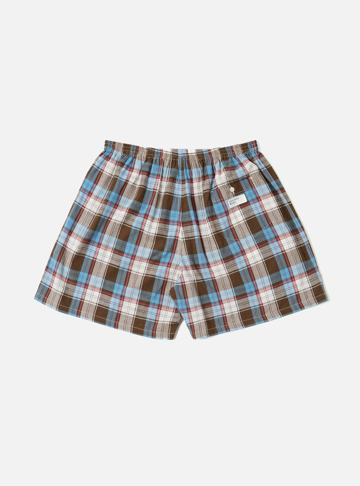 Blue/Brown Check 3 Boxer Short