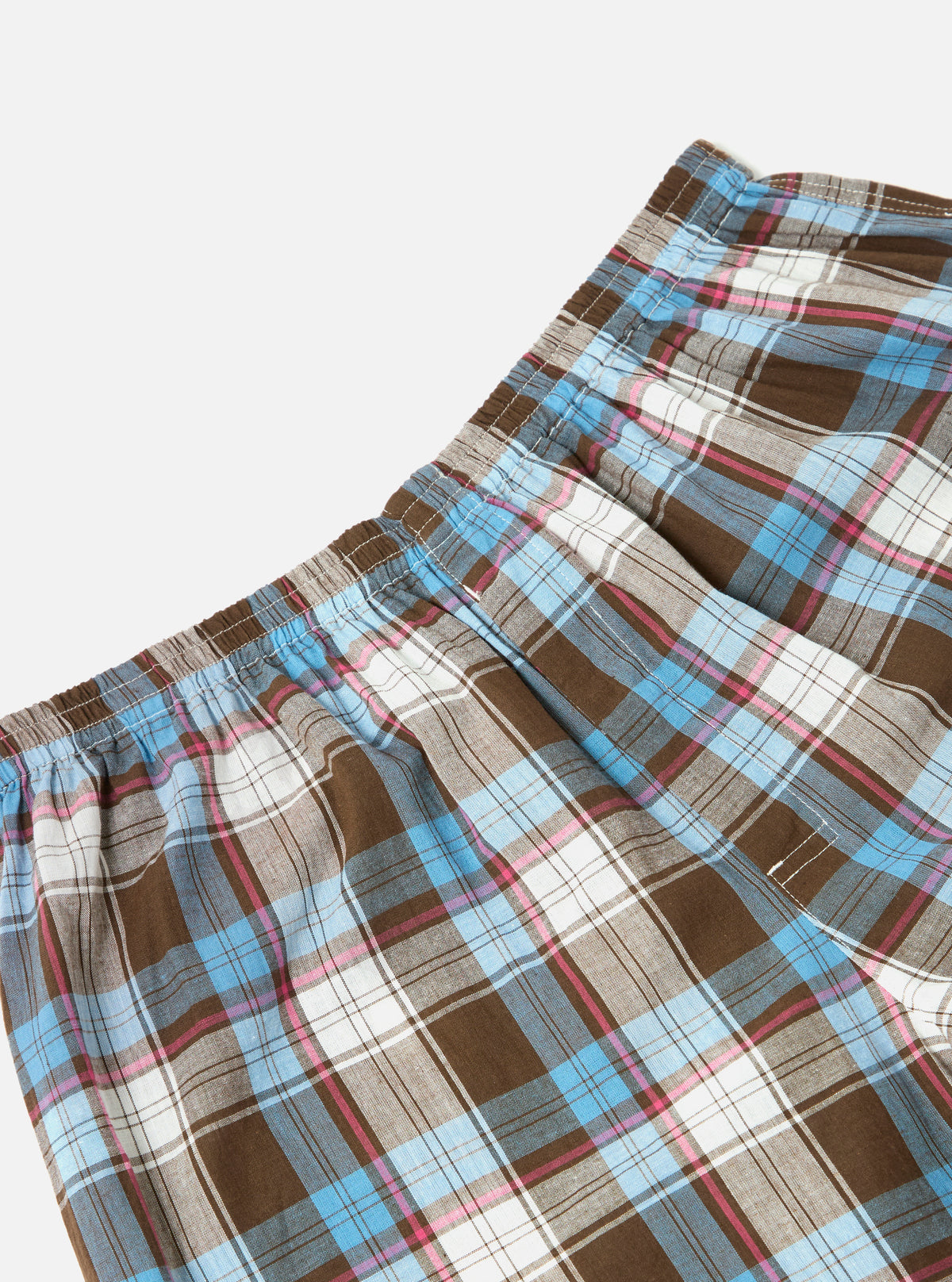 Blue/Brown Check 3 Boxer Short